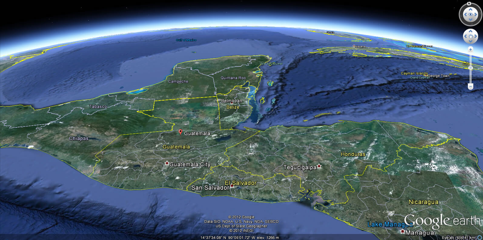 Guatemala erde karte